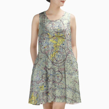 AOP Sleeveless Dress The Austin VFR Aviator Sundress
