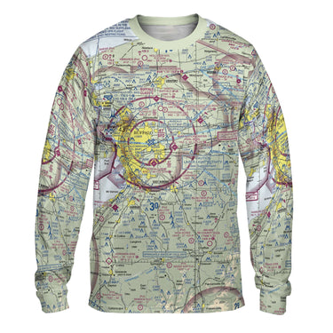 AOP Long Sleeve Tee The Buffalo VFR Long Sleeve Performance Crewneck Shirt
