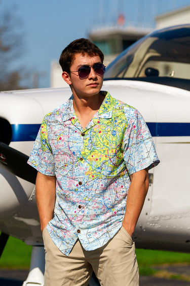 AOP Coconut Button Shirt The Chicagoland South VFR Coconut Button Camp Shirt
