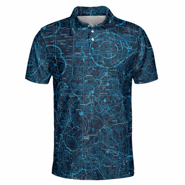 AOP Polo Shirt The Dayton and Wright Patterson Midnight Sky Polo Shirt