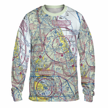 AOP Long Sleeve Tee The Daytona Flight Above Long Sleeve Crewneck Tee Shirt