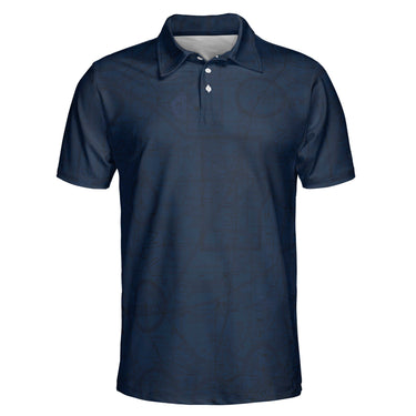 AOP Polo Shirt The Enid and Vance AFB Navy Blue Polo Shirt