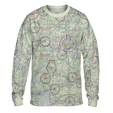 AOP Long Sleeve Tee The Evansville Aviator Long Sleeve Crewneck Tee Shirt