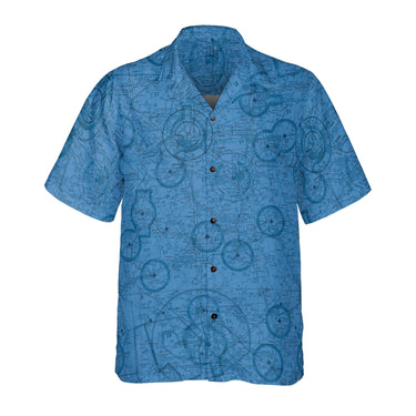 AOP Coconut Button Shirt The Evansville to Owensboro Blue Aviator Coconut Button Camp Shirt