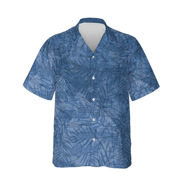 AOP Hawaiian Shirt The Fallbrook to Catalina Blue Tropical Camp Shirt