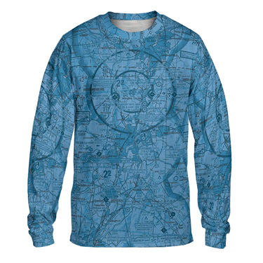 AOP Polo Shirt The Hartford Aviator Blues Long Sleeve Crewneck Tee Shirt