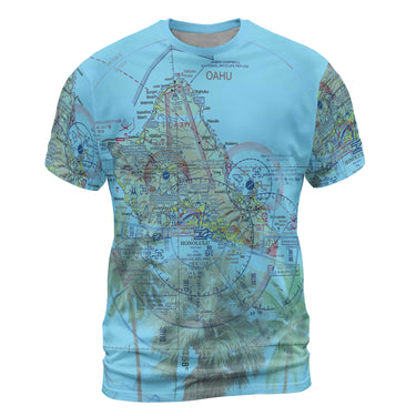 AOP T-Shirt The Honolulu Blue Sky Performance Crewneck Shirt