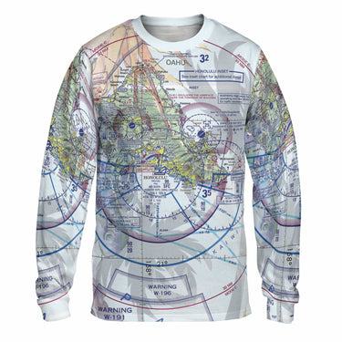 AOP Polo Shirt The Honolulu Luau Long Sleeve Performance Crewneck Shirt