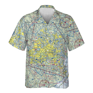 AOP Pocket Hawaiian Shirt The Houston Aviator VFR Pocket Shirt