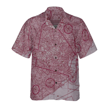 AOP Coconut Button Shirt The Houston Maroon and Gray Bravo Coconut Button Camp Shirt