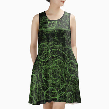 AOP Sleeveless Dress The Lake Charles Night Vision Sundress
