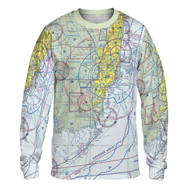 AOP Long Sleeve Tee The Miami Aviator Long Sleeve Performance Crewneck Shirt