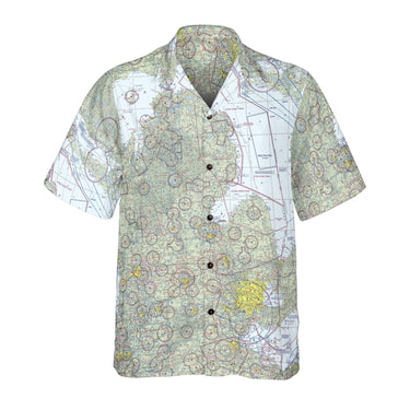 AOP Coconut Button Shirt The Michigan Aviator VFR Coconut Button Camp Shirt