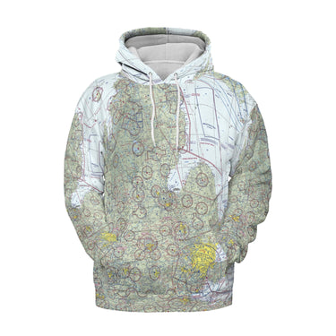 AOP Lightweight Hoodie The Michigan Aviator VFR Lightweight Sweatshirt Hoodie