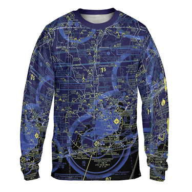 AOP Polo Shirt The Pensacola Naval Aviator Long Sleeve Performance Crewneck Shirt