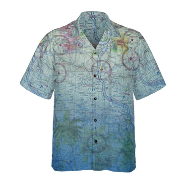 AOP Coconut Button Shirt The Prairie du Chien Tropical Palms Coconut Button Camp Shirt