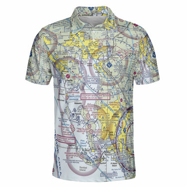 AOP Polo Shirt The Punta Gorda VFR Aviator Polo Shirt