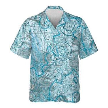AOP Pocket Hawaiian Shirt The Sacramento Turquoise Vibe Pocket Shirt
