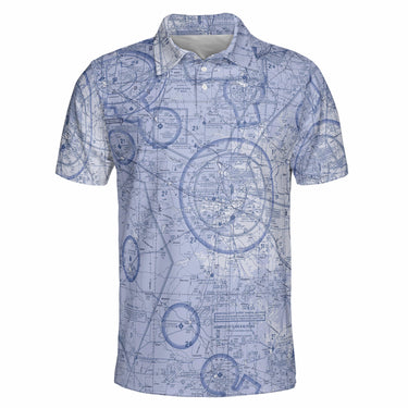 AOP Polo Shirt The Sheppard AFB Blues Polo Shirt