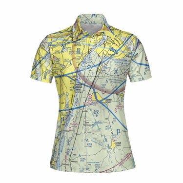 Women Polo Shirt The St. Louis Downtown Airport and Millstadt Flight Park Women's Polo