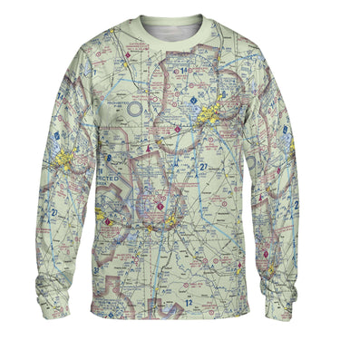AOP Polo Shirt The Waco VFR Long Sleeve Crewneck Tee Shirt