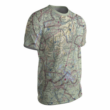 AOP T-Shirt The White Mountains Aviator Performance Crewneck Shirt