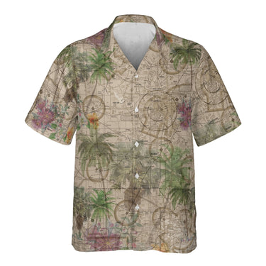AOP Pocket Hawaiian Shirt The Wichita Flight Above Tropical Pocket Camp Shirt