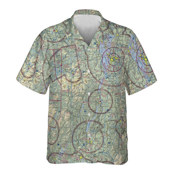 AOP Hawaiian Shirt The Adirondack Aviator VFR Pocket Camp Shirt