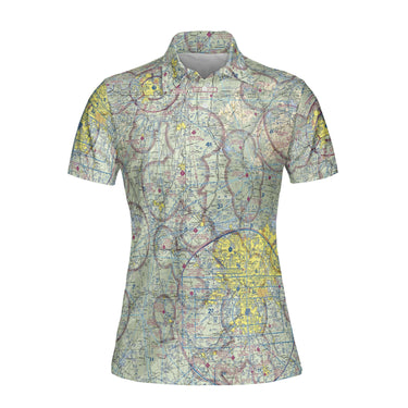 Women Polo Shirt The Atlanta to Chattanooga Flight Above Women's Polo Shirt