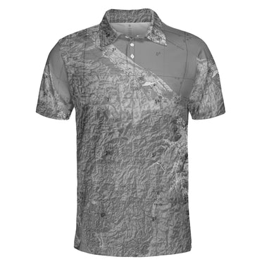 AOP Polo Shirt The Camp Eagle Vietnam Huey Gray Polo Shirt