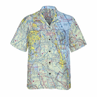 AOP Coconut Button Shirt The Canaveral VFR Aviator Coconut Button Camp Shirt