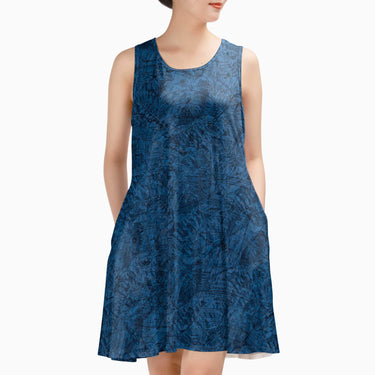 AOP Sleeveless Dress The Chesapeake Bay Blue Tropics Sundress