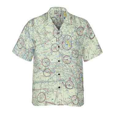 AOP Pocket Hawaiian Shirt The College Station VFR Aviator Coconut Button Camp Shirt