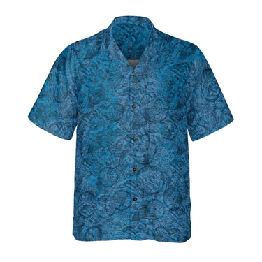 AOP Coconut Button Shirt The Columbus Tropical Blue Aviator Coconut Button Shirt