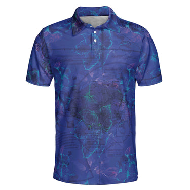 AOP Polo Shirt The Deep Blue Hawaii Polo Shirt