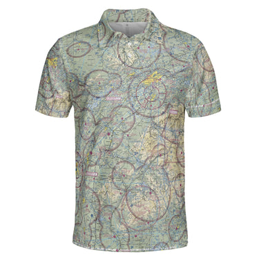 AOP Polo Shirt The East Tennessee Aviator VFR Polo Shirt
