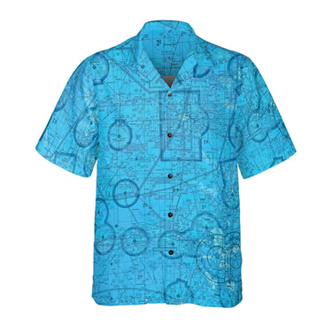 AOP Coconut Button Shirt The Enid and Vance AFB Blue T-38 Aviator Coconut Button Camp Shirt