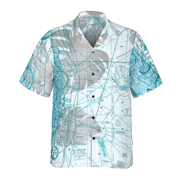 AOP Coconut Button Shirt The Florida to Bahamas Tropical Turquoise Coconut Button Camp Shirt
