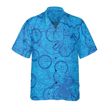 AOP Coconut Button Shirt The Grissom Blue Aviator KC-135 Coconut Button Camp Shirt