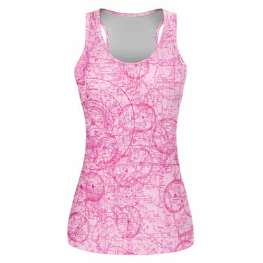 AOP Womens Tank Top The Kansas City Tropical Pink Women's Tank Top
