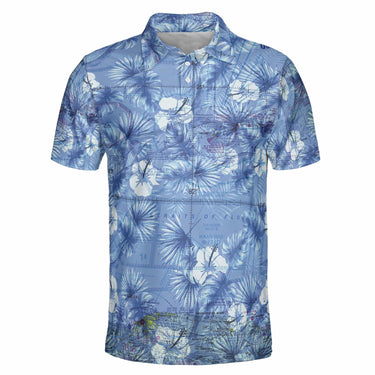 AOP Polo Shirt The Key West Casual Aviator Polo Shirt