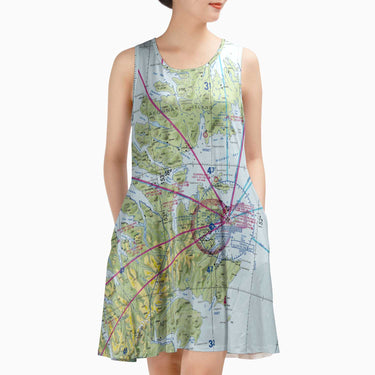 AOP Sleeveless Dress The Kodiak Aviator Sundress