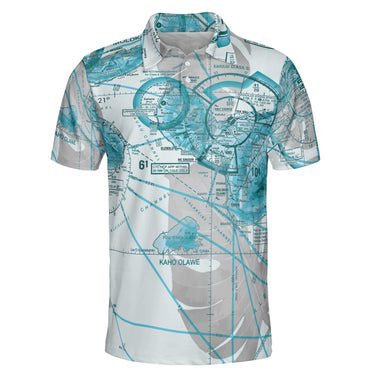 AOP Polo Shirt The Maui Turquoise Polo Shirt