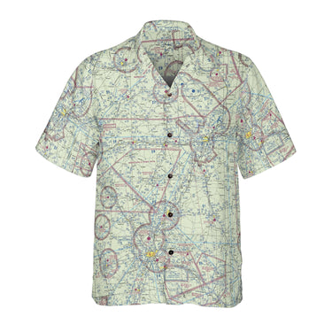 AOP Coconut Button Shirt The Meridian VFR Aviator Coconut Button Camp Shirt