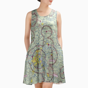 AOP Sleeveless Dress The Nashville Aviator VFR Sundress