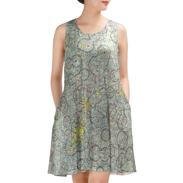 AOP Sleeveless Dress The Ohio Aviator VFR Sundress