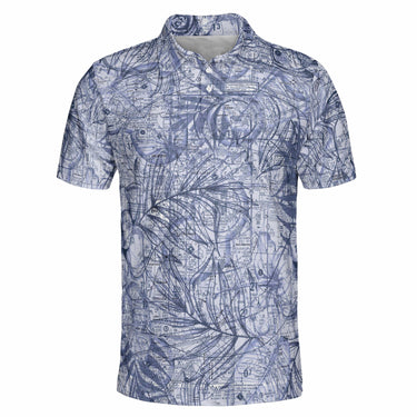 AOP Polo Shirt The Orlando to Ft Lauderdale Blues Polo Shirt