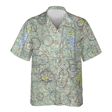 AOP Hawaiian Shirt The Oshkosh VFR Aviator Pocket Camp Shirt