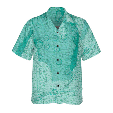 AOP Pocket Hawaiian Shirt The South Florida Emerald Jets Coconut Button Camp Shirt