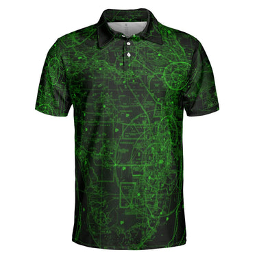 AOP Polo Shirt S The South Florida Night Vision Blackhawk Polo